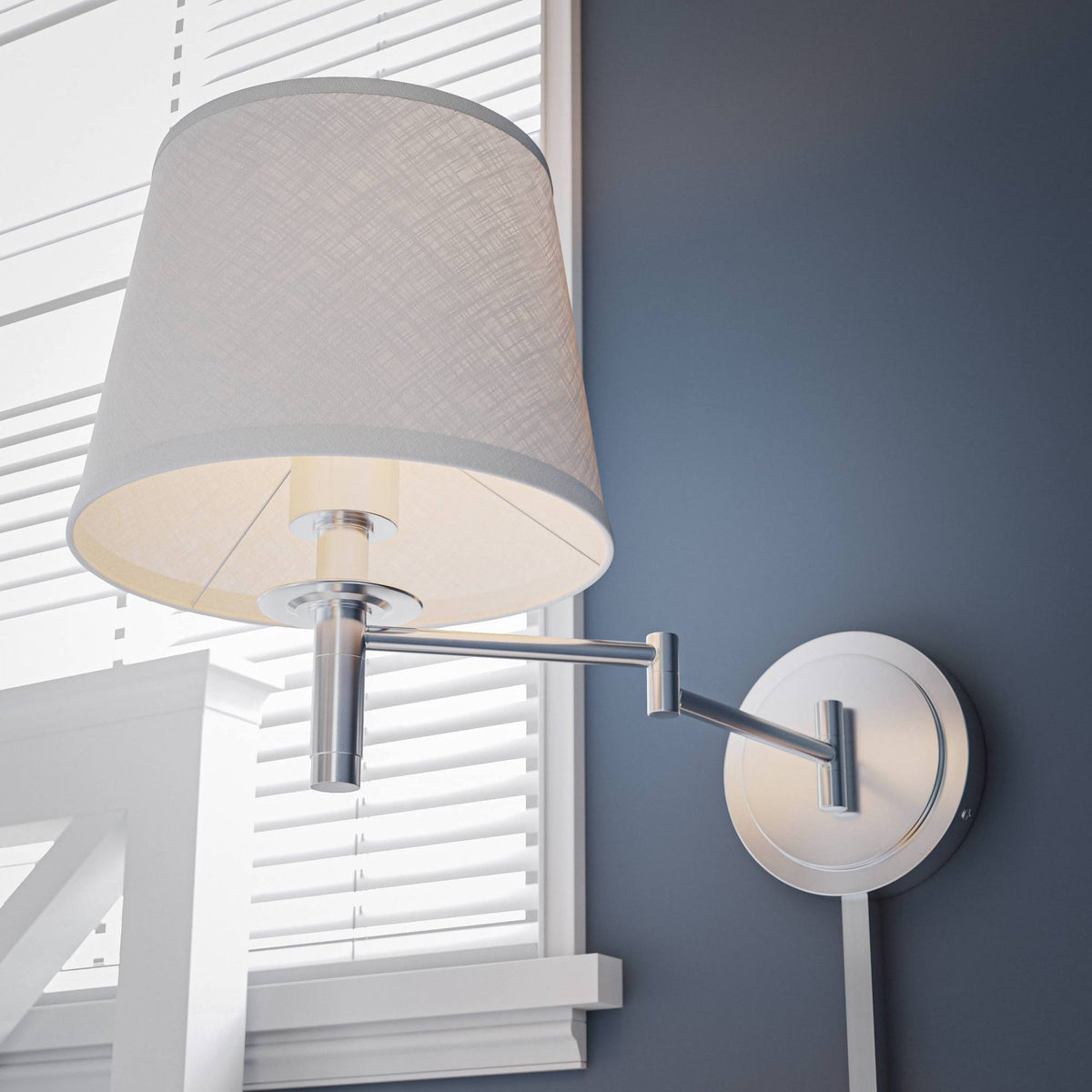Brushed Steel Swing Arm Wall Lamp D9505