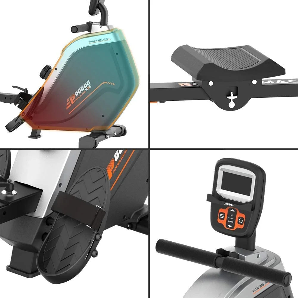 Foldable Magnetic Rowing Machine with 16 Level Resistance G738