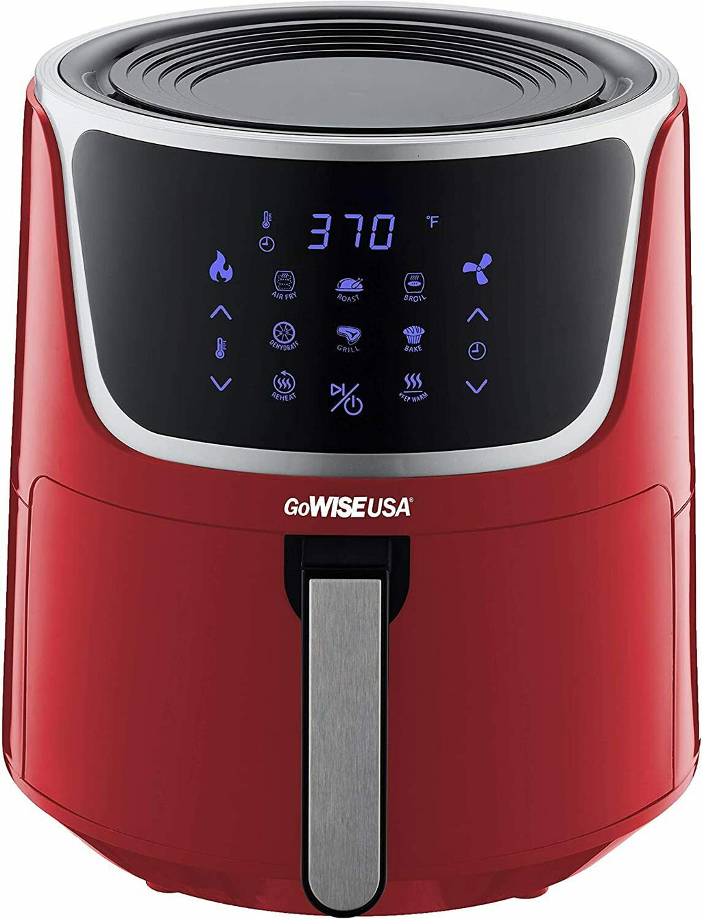 7-Qt. Extra Large Electric Air Fryer with Dehydrator Red E5911