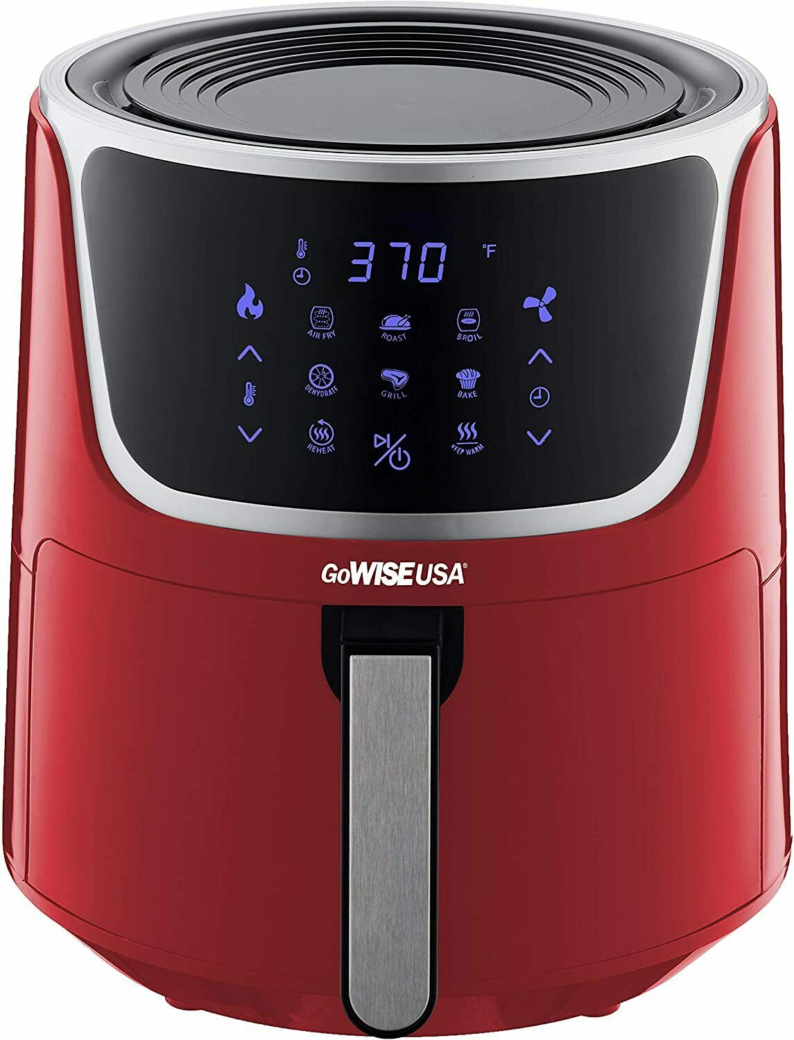 7-Qt. Extra Large Electric Air Fryer with Dehydrator Red E5911
