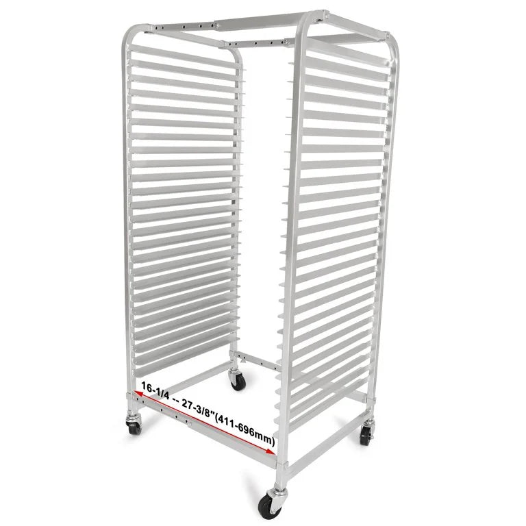 25 Tier Aluminum Bakery Rack with Lockable Wheels T14695