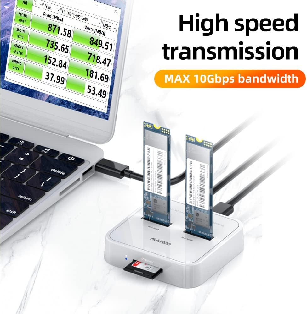 2 Bay M.2 NVMe/SATA Dual Protocol Docking Station D708141