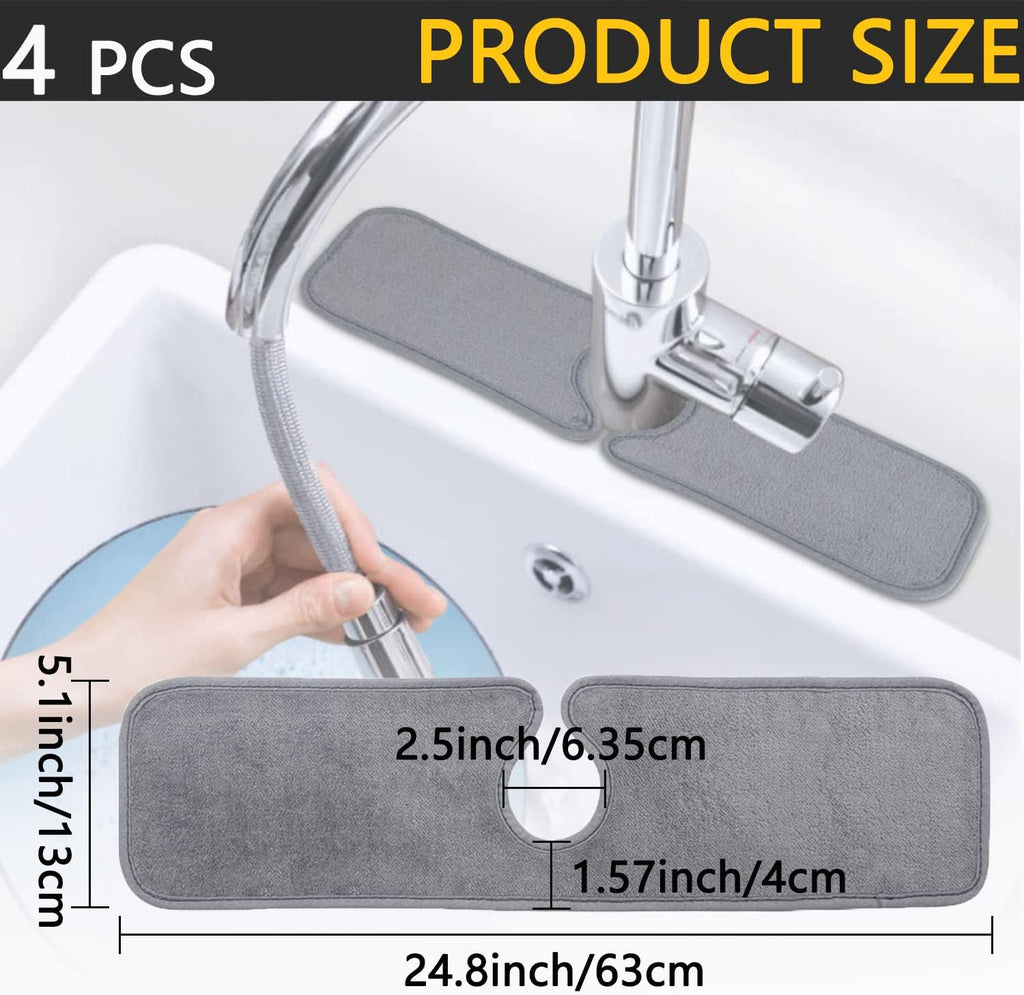 Absorbent Faucet Mat 24.8'' x 5.1'' 4 Pieces X770486