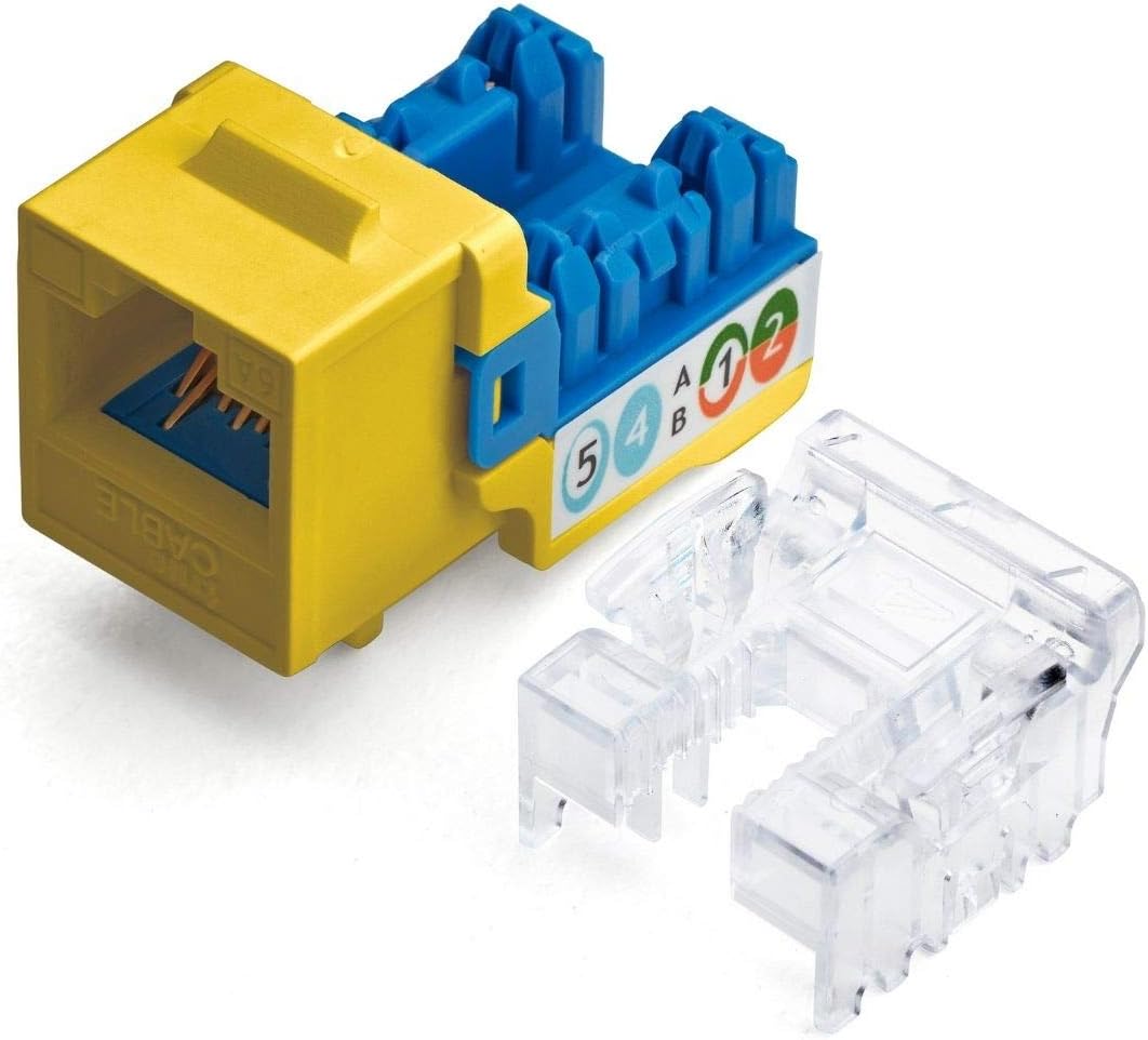 White Cat6A Keystone Jack 24 Pack W617