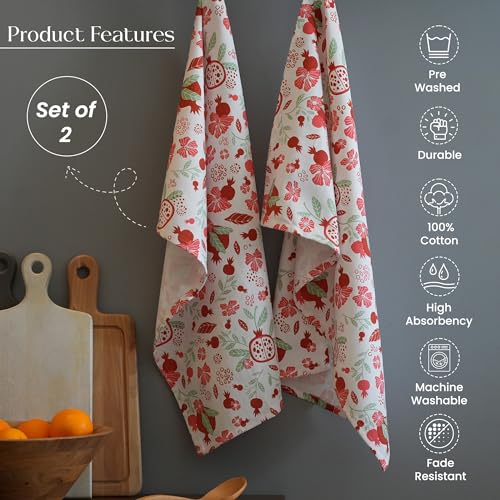 100% Cotton Christmas Kitchen Towels Set of 2 M8111