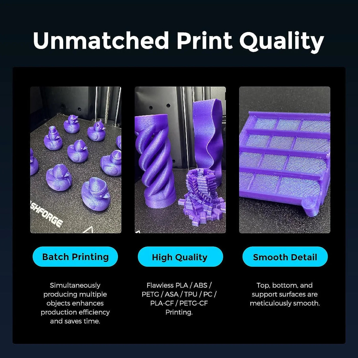 High Speed 3D Printer 8.7 x 8.7 x 8.7'' M833825