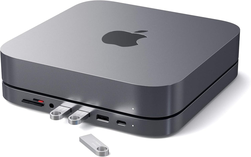 Type-C Aluminum Stand & Hub with USB-C Data Port, Micro/SD Card Readers, USB 3.0 & Headphone Jack Port Z588157