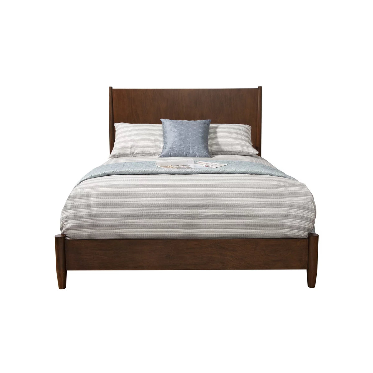 Gray Wood Queen Panel Bed H452478