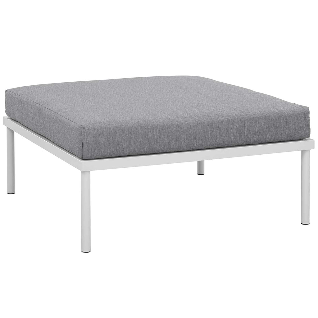 5 Piece White Gray Outdoor Aluminum Sectional Sofa Set R978