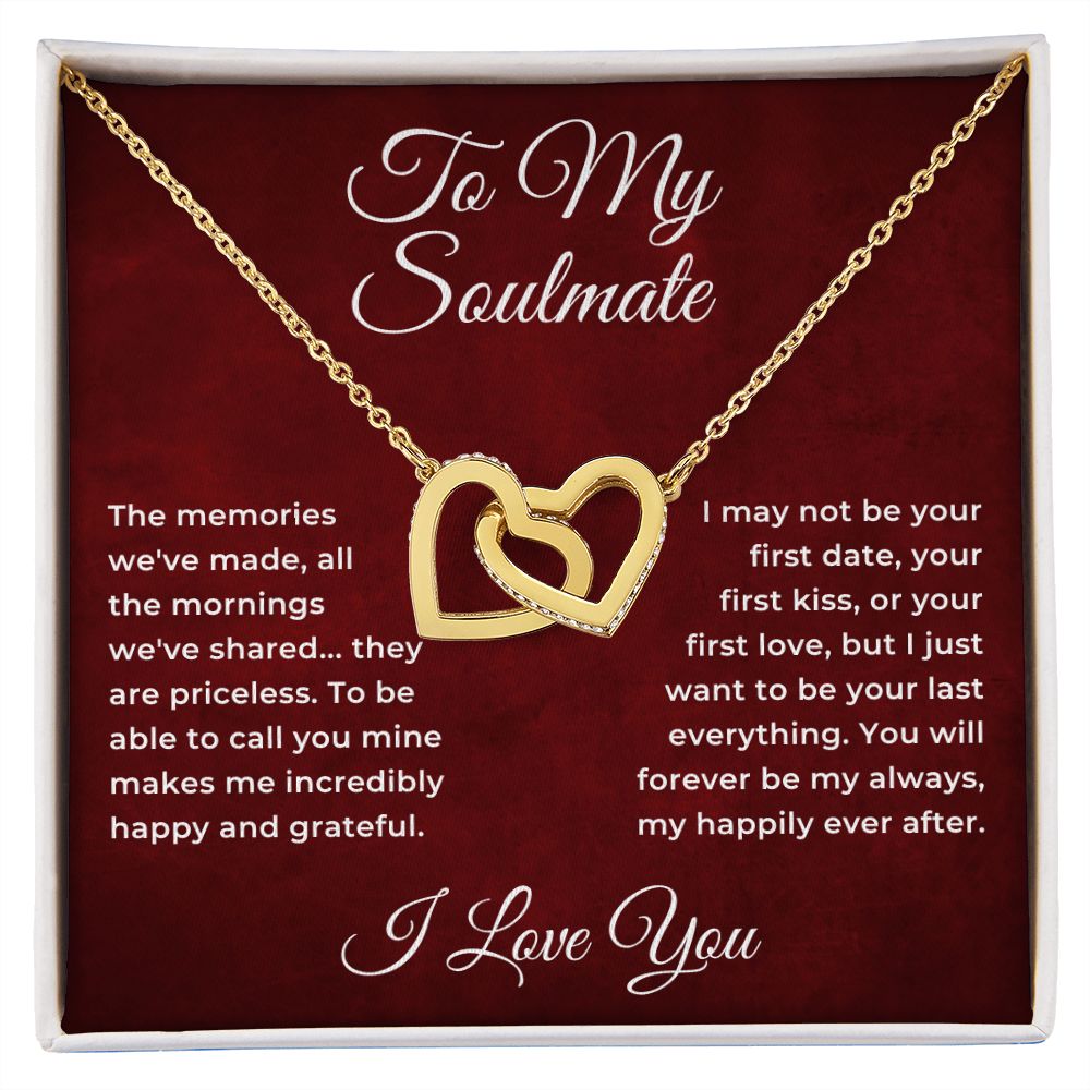 Interlocking Hearts Pendant Necklace S652