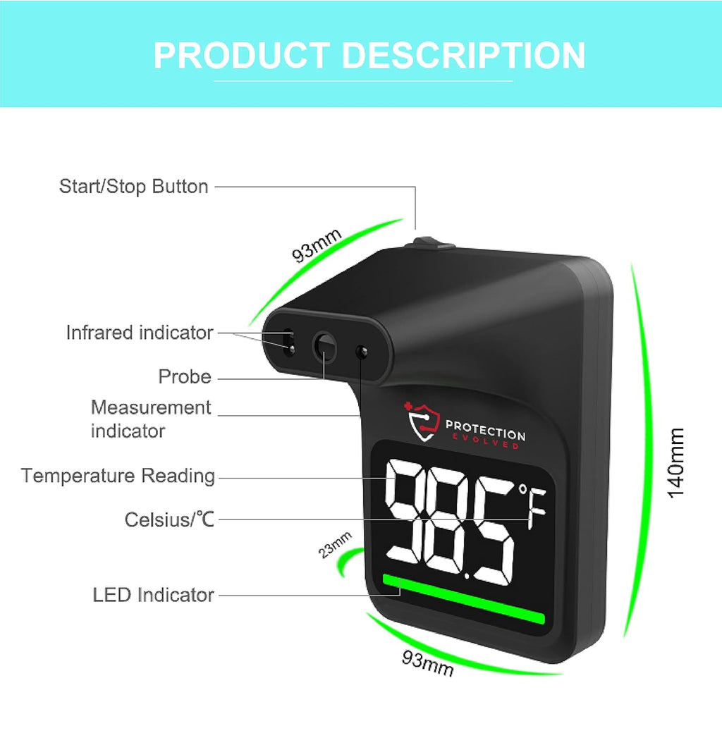 Non-Contact Infrared Thermometer Pack of 2 Y1641