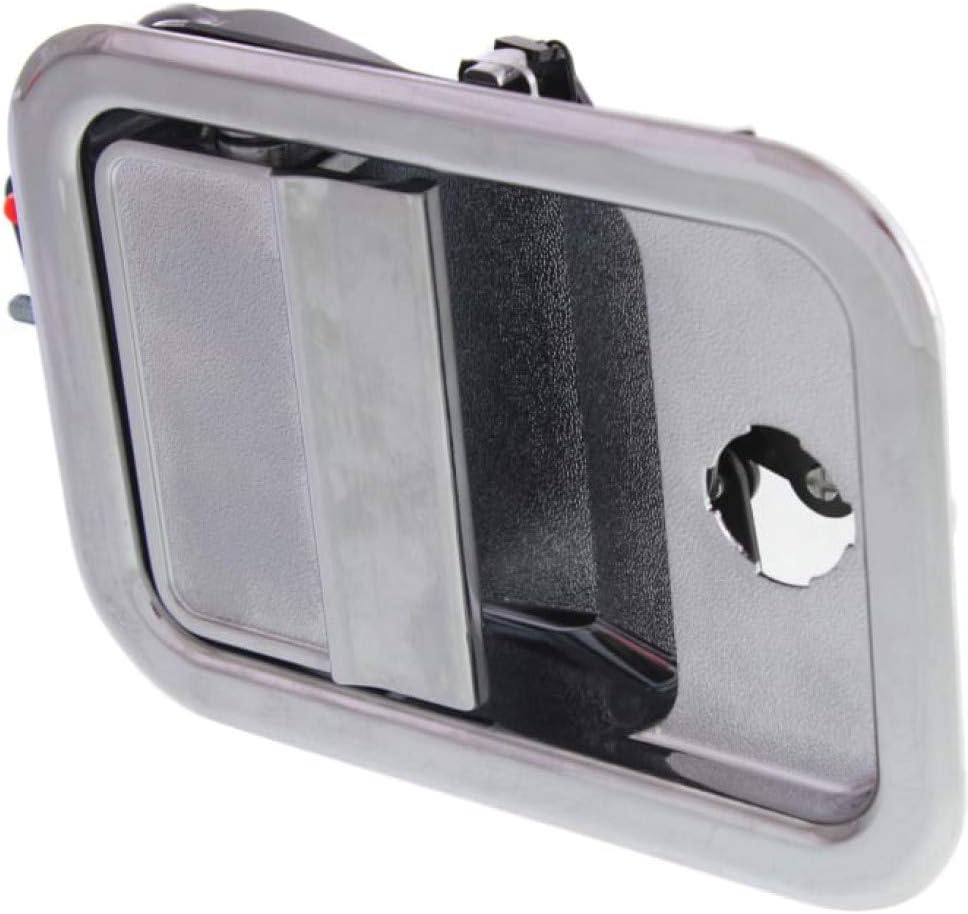 Chrome Exterior Door Handle Front Passenger Side with Key Hole V7147