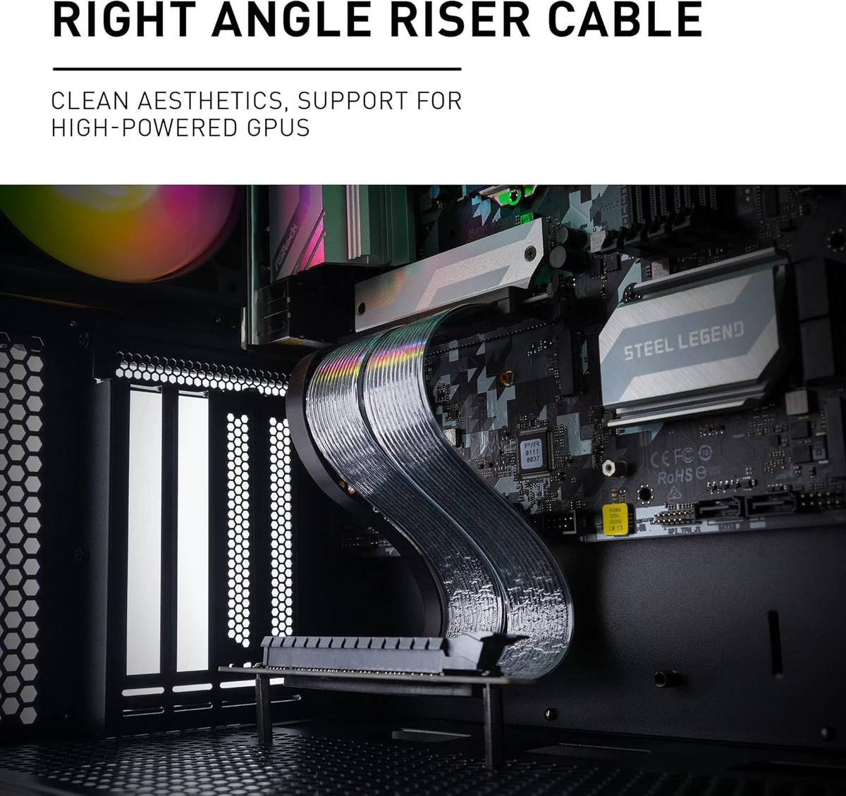 PCIE 4.0 Right Angle Riser Extension Cable W71393