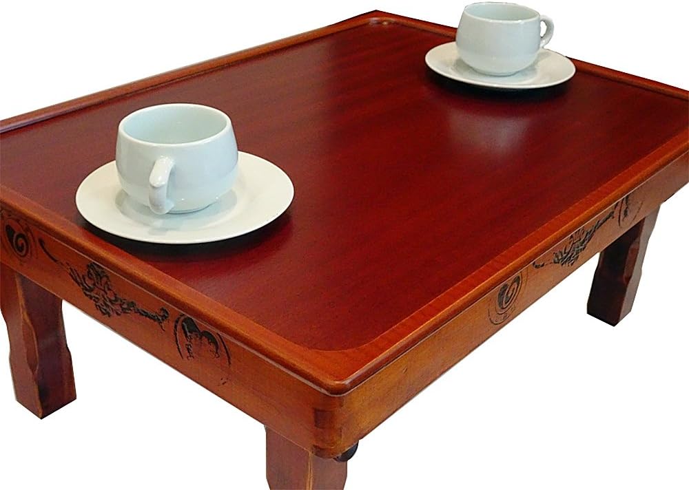 Multi Folding Wooden Tea Table, Brown, Pack of 2 L383306