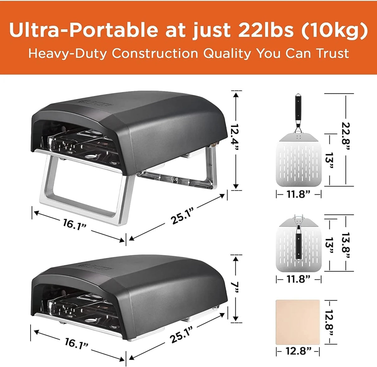 Propane Gas Portable Pizza Oven F8981