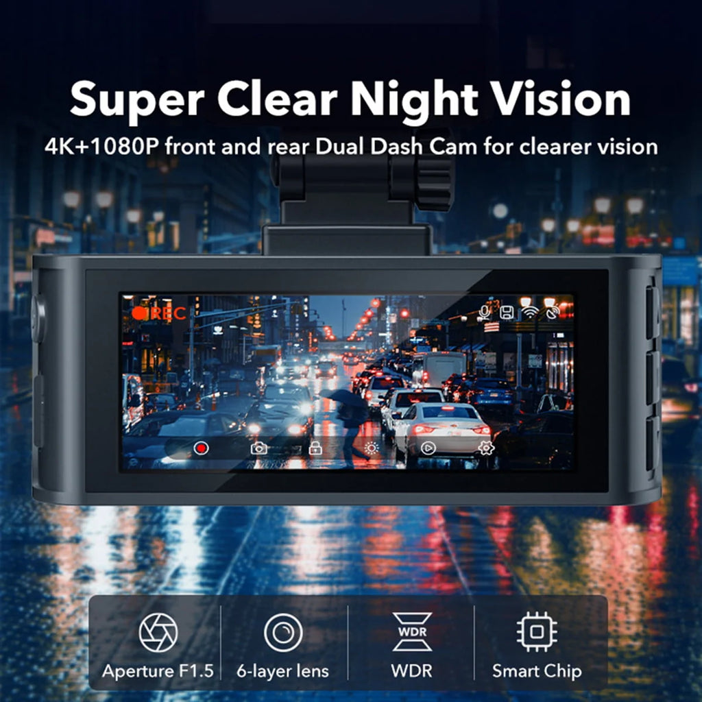 4K Dash Cam with WiFi GPS Night Vision X24259