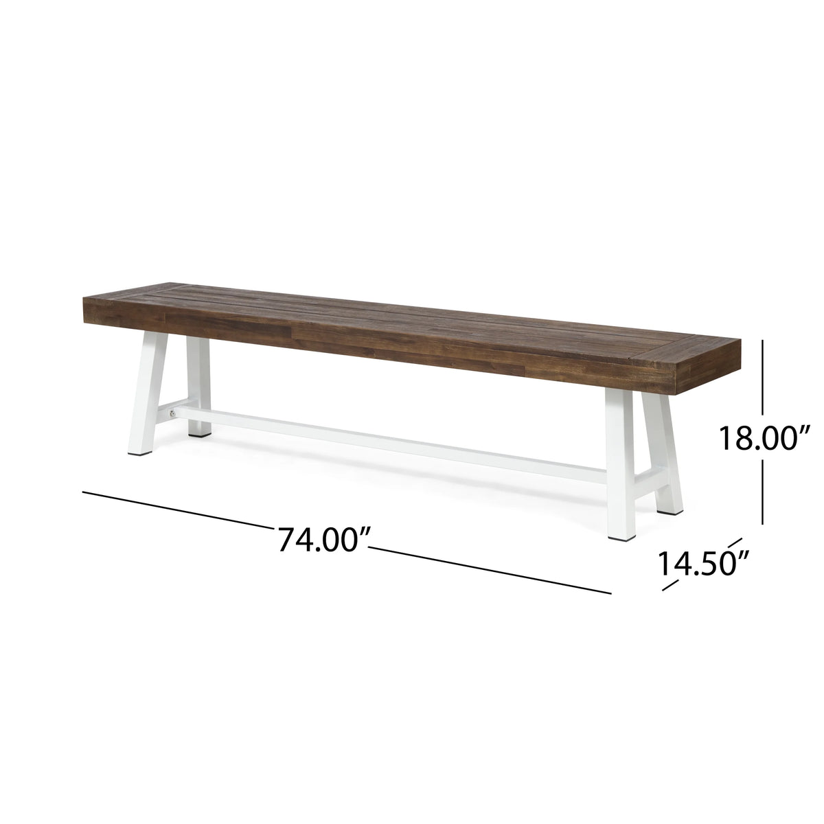 74" Acacia Wood Picnic Table W895