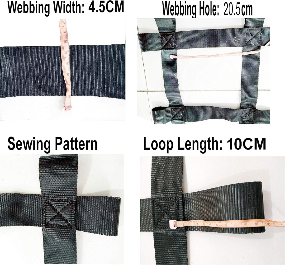10 ft x 10 ft Black Heavy Duty Climbing Cargo Net W377446