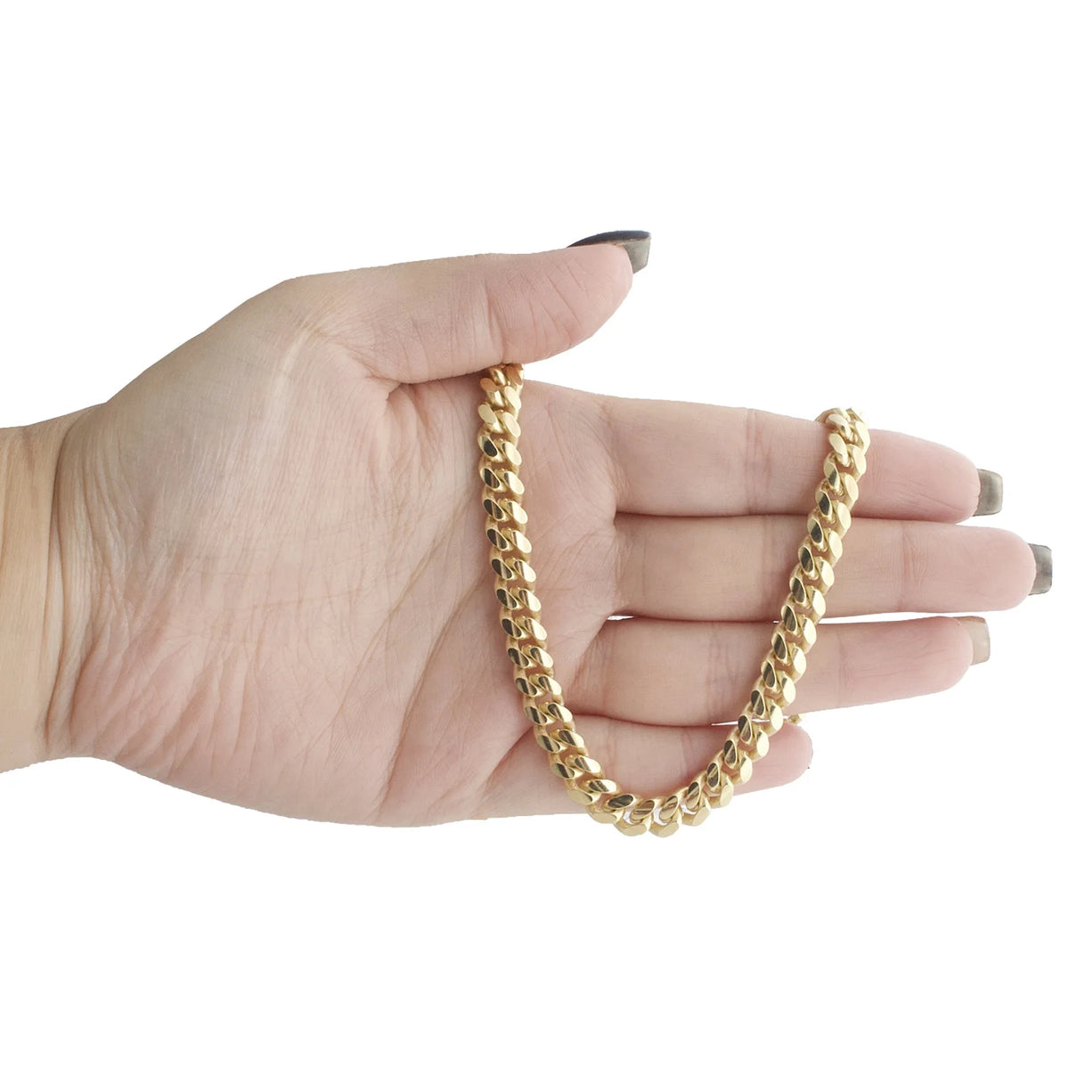 10K Yellow Gold Solid Miami Cuban Link Chain Necklace 30 Inch K6702