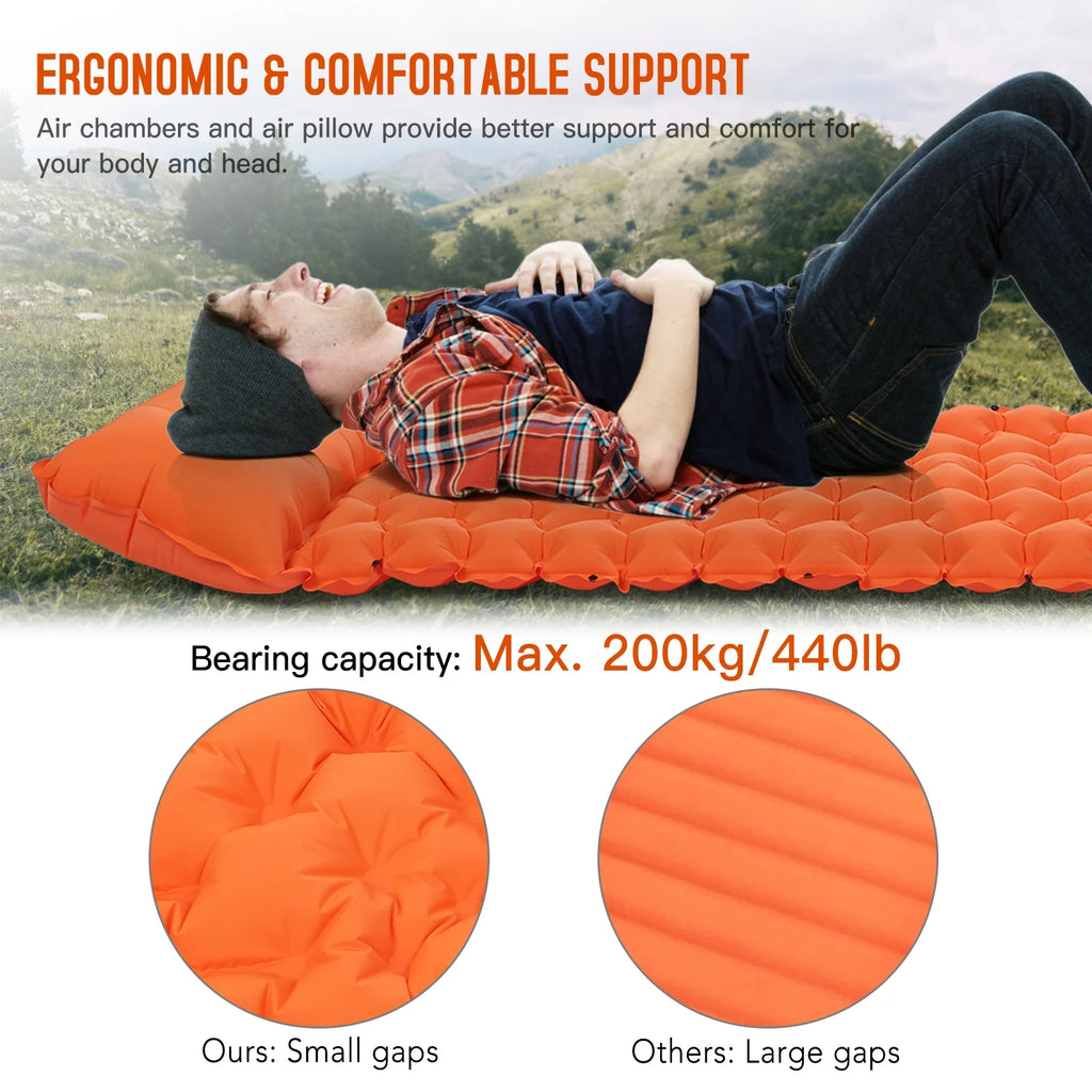 Ultralight Waterproof Camping Air Mattress Sleeping Pad with Built-in Pump B95810