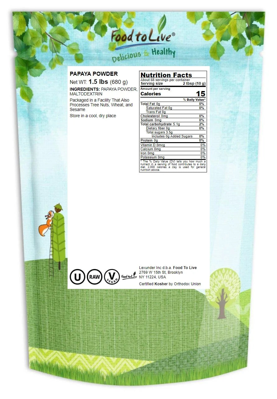 Papaya Powder 1.5 Pounds O524