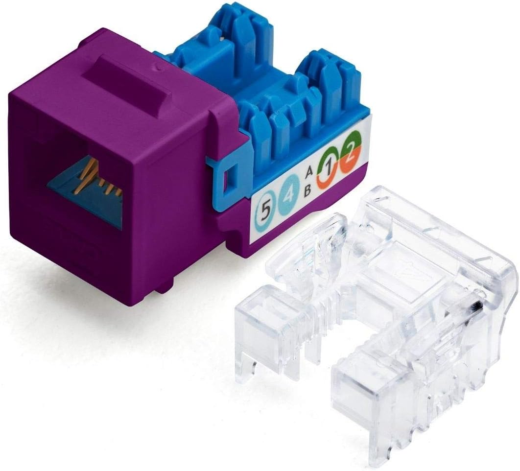 White Cat6A Keystone Jack 24 Pack W617