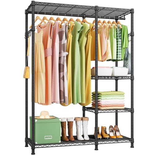 White Heavy Duty Freestanding Clothes Rack I53115