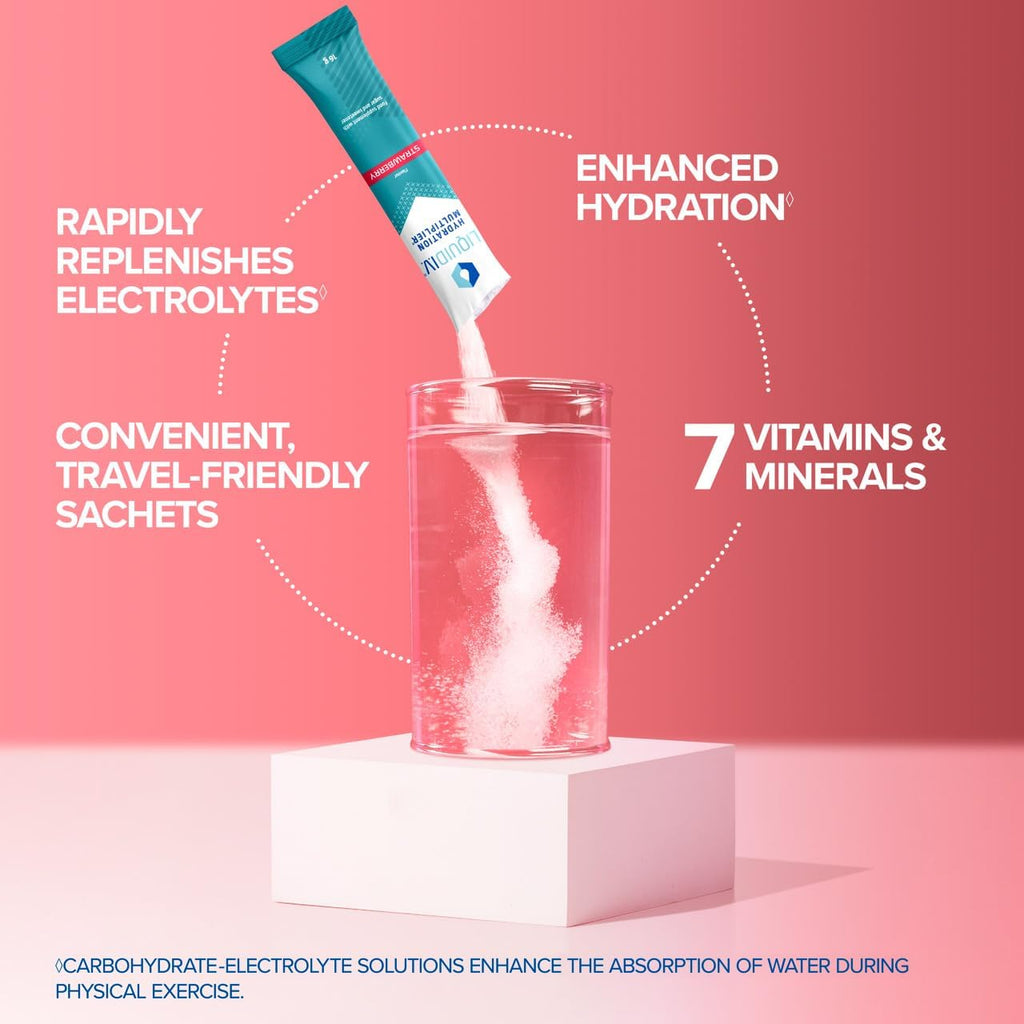 Strawberry Electrolyte Powder Mix, 15 Sachets S773903