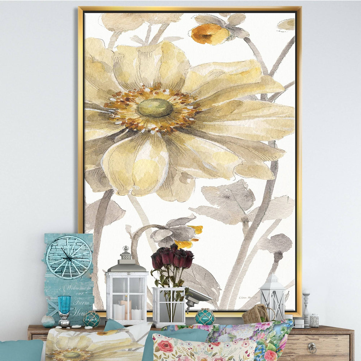 Orange Framed Canvas A300