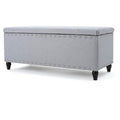 Light Gray Storage Ottoman X324