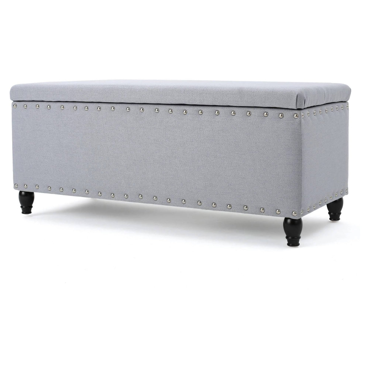 Light Gray Storage Ottoman X324