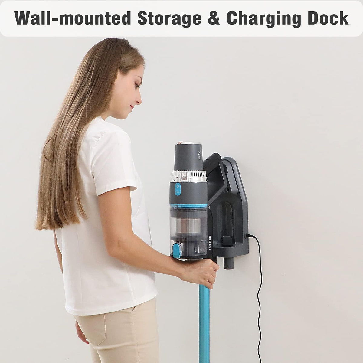 Cordless Vacuum Cleaner with Auto Mode, Lightweight Stick Vacuum, 350W Suction, 4-in-1 V809