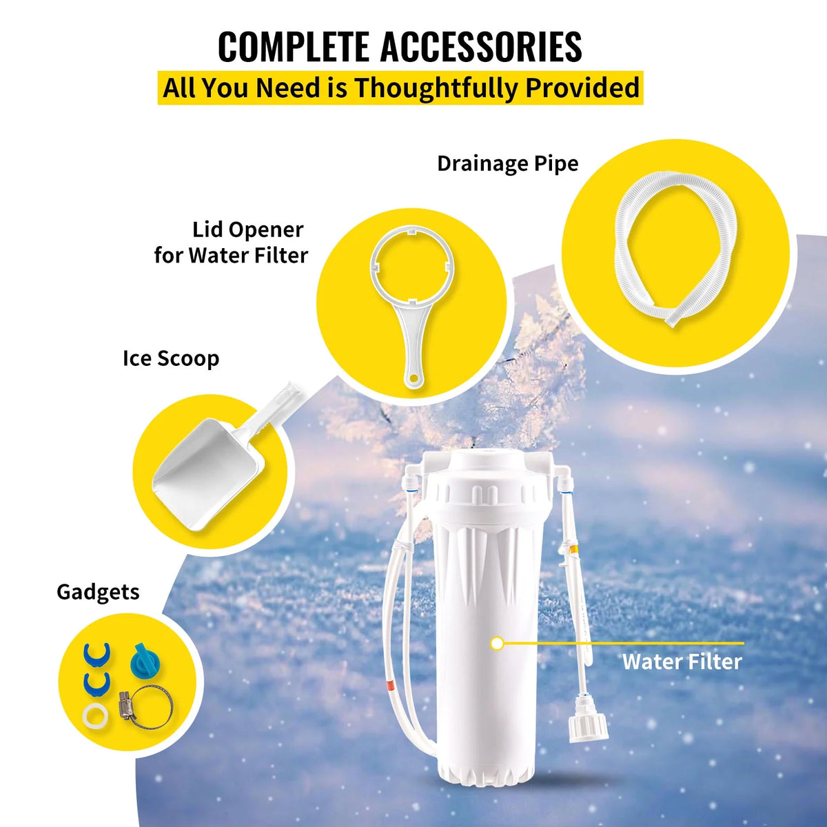 Commercial Ice Maker 200LBS/24H 55LBS Storage E5847