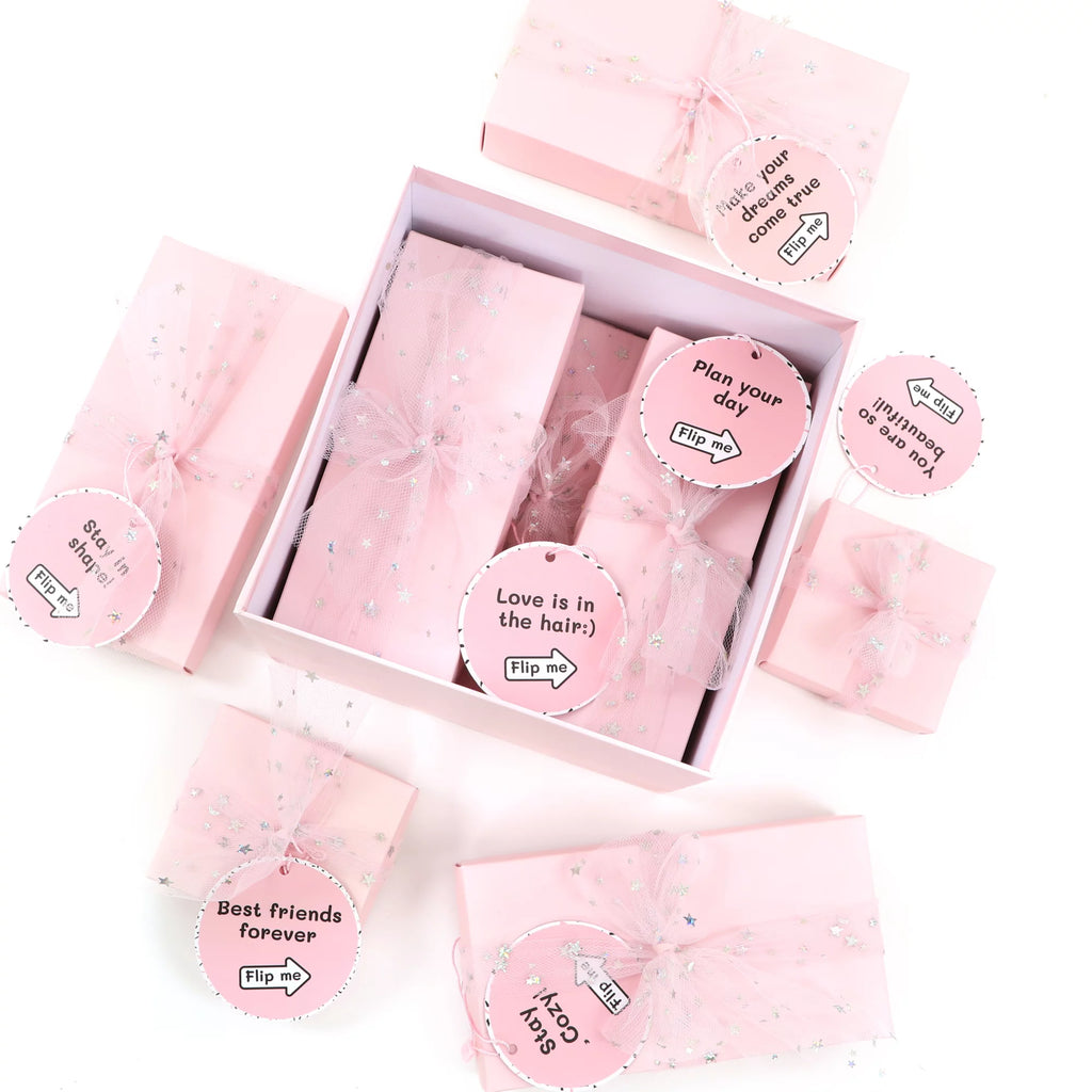 Pink 8 Wrapped Gifts in 1 Box Q180914