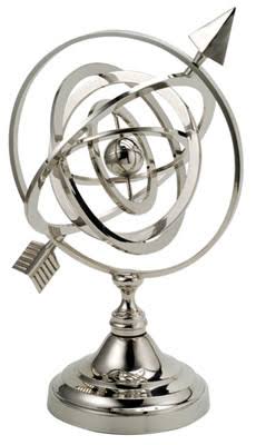 Brass Armillary Sphere with Nickel R5229