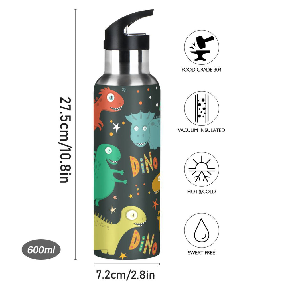 Stainless Steel Water Bottle with Straw Lid Vacuum Insulated 20 OZ N47310