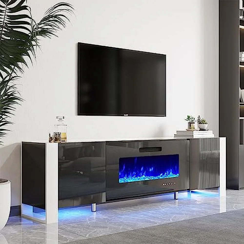 80 Fireplace TV Stand with LED Lights I24022