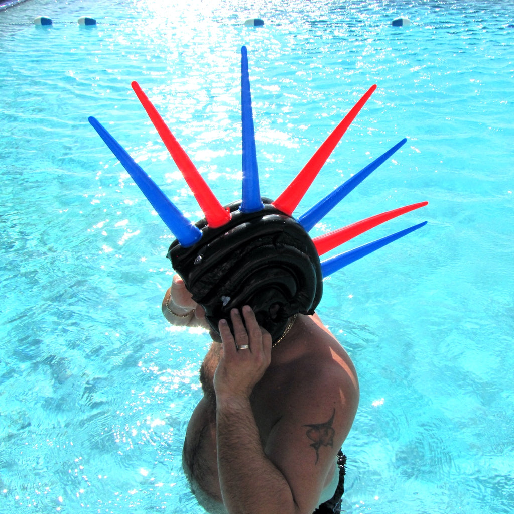 24" Inflatable Mohawk Helmet Pool Float Toy X7083
