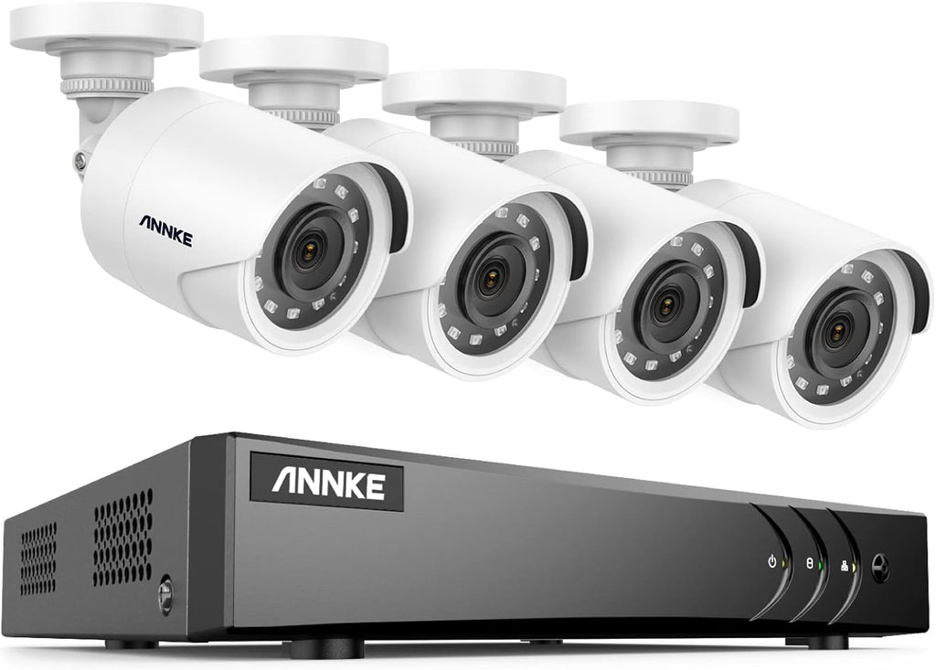 8CH 5MP Wired Security Camera System with 4 x 1080p Outdoor CCTV Bullet Camera M5841