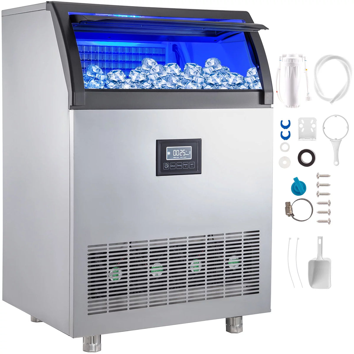 Commercial Ice Maker 200LBS/24H 55LBS Storage E5847