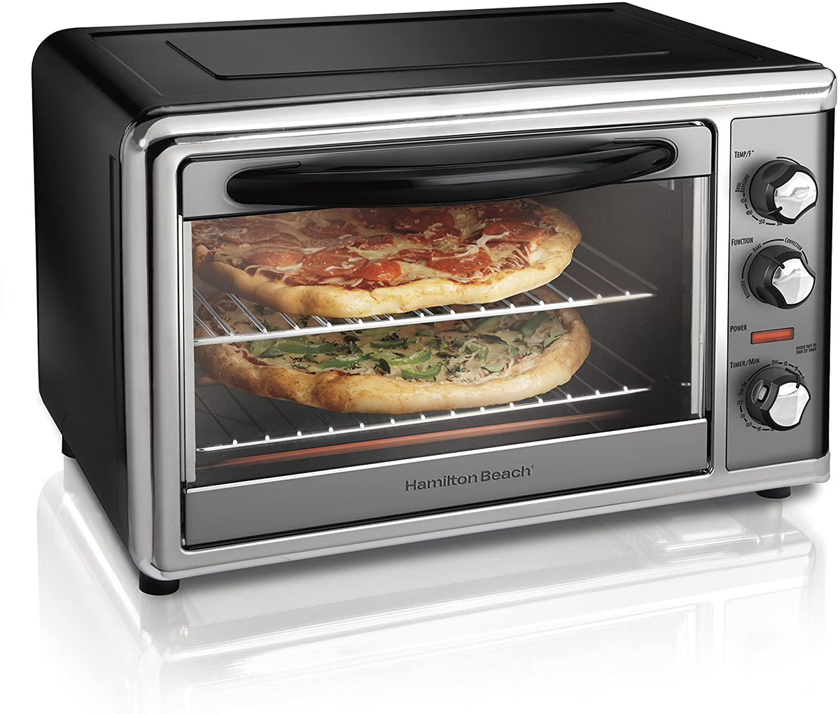 Convection Countertop Toaster Oven with Rotisserie, Extra-Large, Black and Stainless B28488