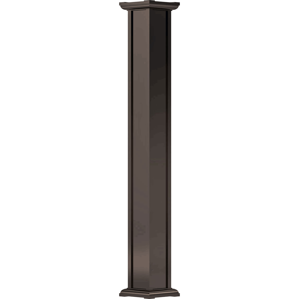 8x22 Endura-Aluminum Square Non-Tapered Column Textured Brown Finish Y19204