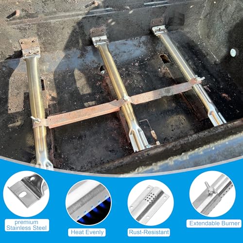 4-Pack Stainless Steel Adjustable Grill Burner Tubes L569