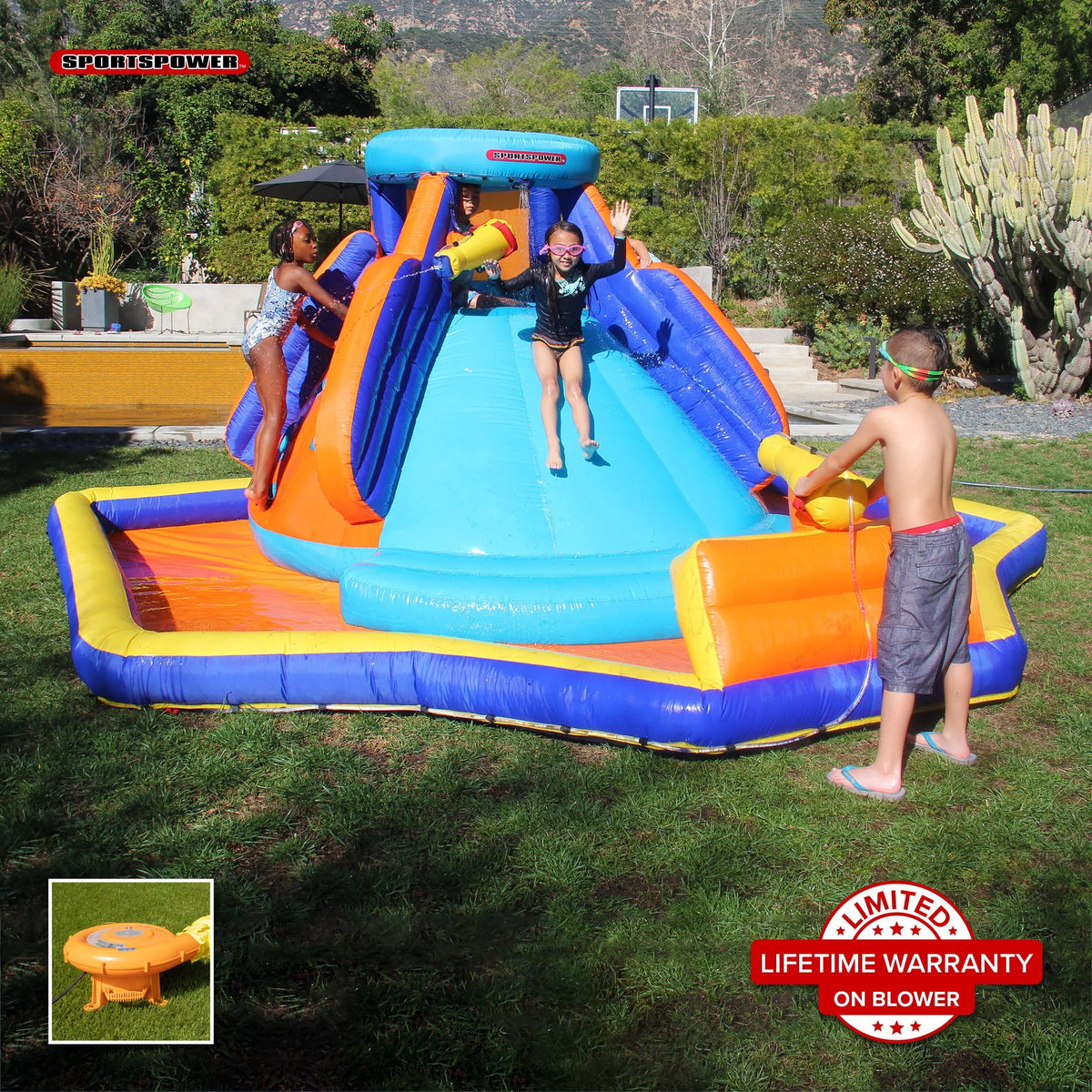 Inflatable Water Slide with Heavy Duty Blower J535