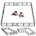 Silver Gray 8 Panels 32 inch Heavy Duty Folding Dog Playpen with Door Z388667