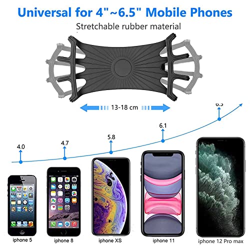 2 Pack Universal Bike Phone Mounts, 360 Rotation Silicone Holders T70223