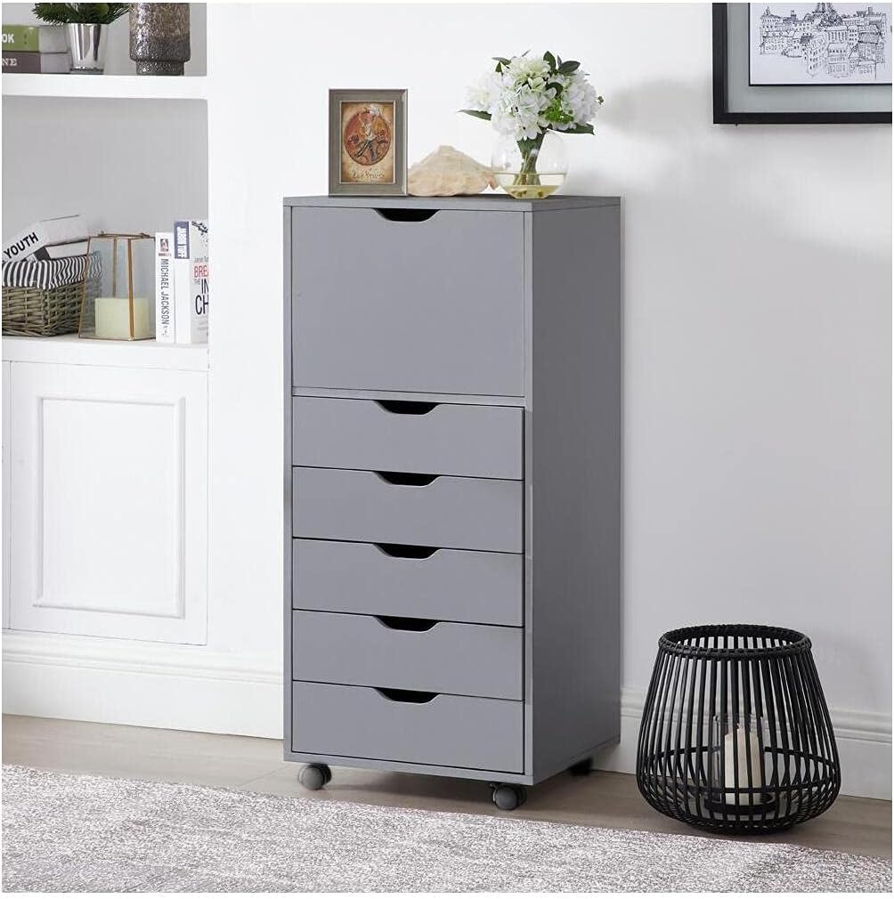 Black 6-Drawer Office Storage Cabinet U300