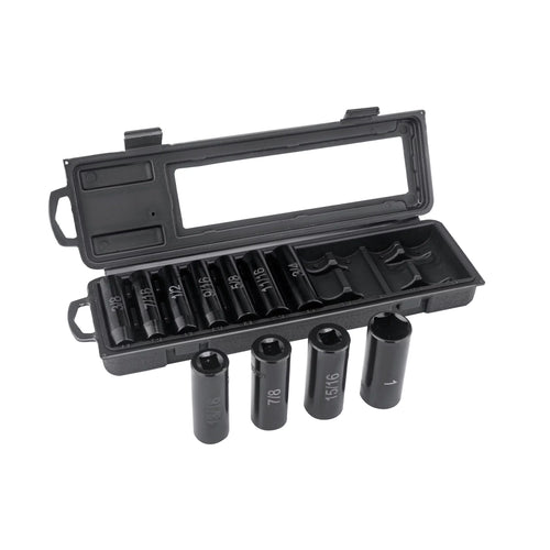 11-Piece 1/2 Drive 6-Point Deep Impact SAE Socket Set E149