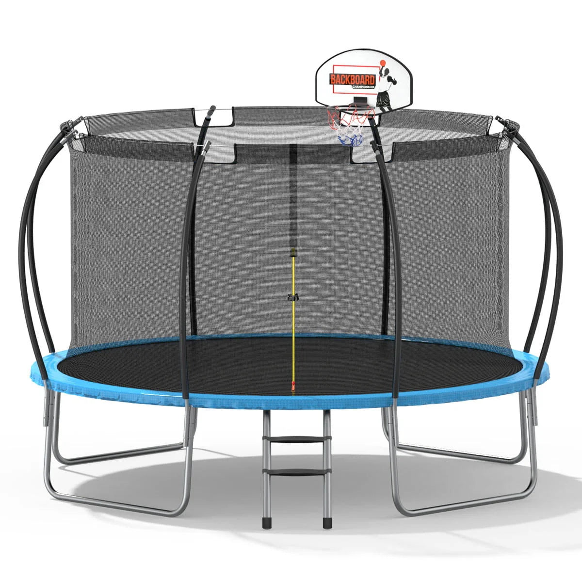 12 ft Trampoline with Enclosure and Basketball Hoop C739716