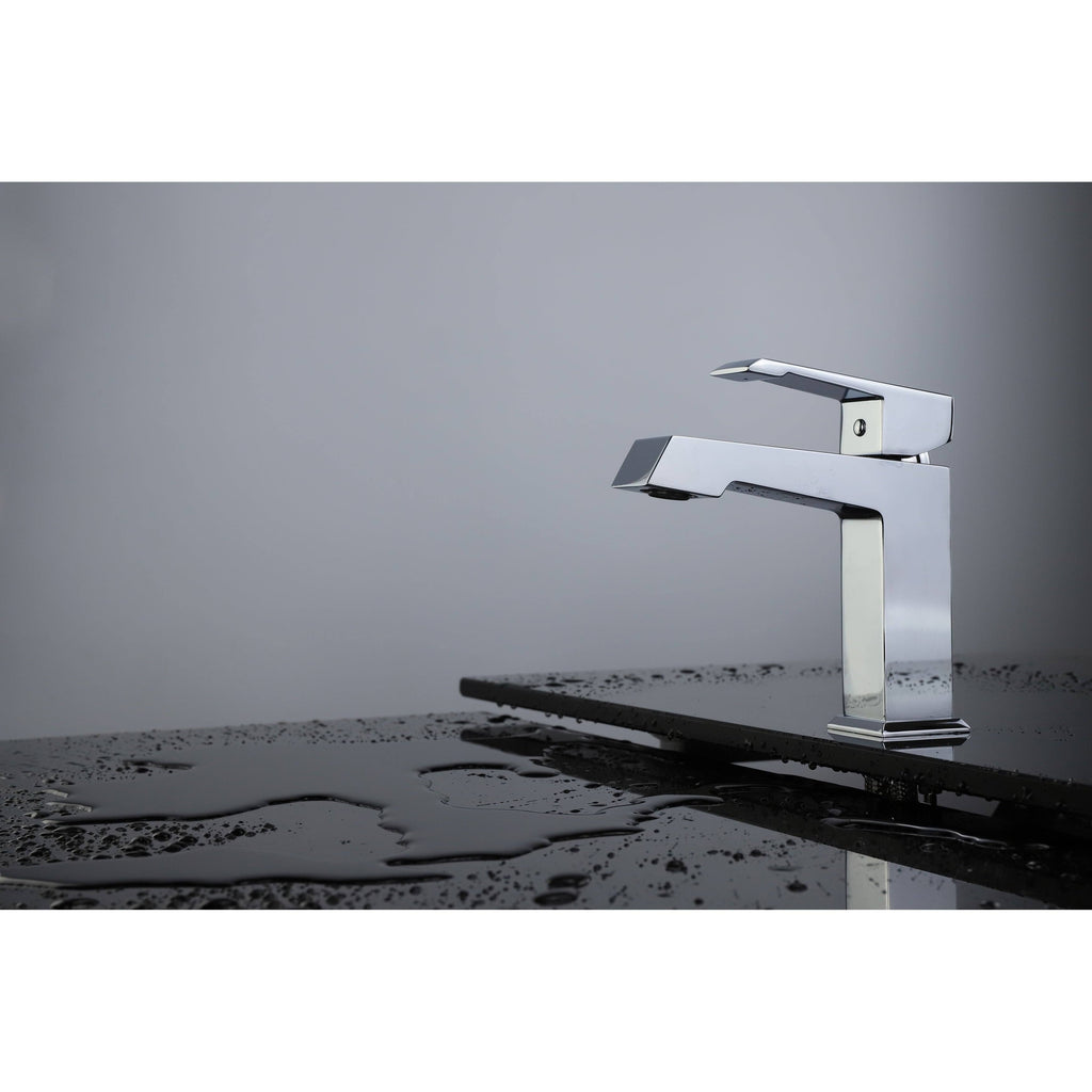 Chrome Brass Single Hole Bathroom Faucet E827843